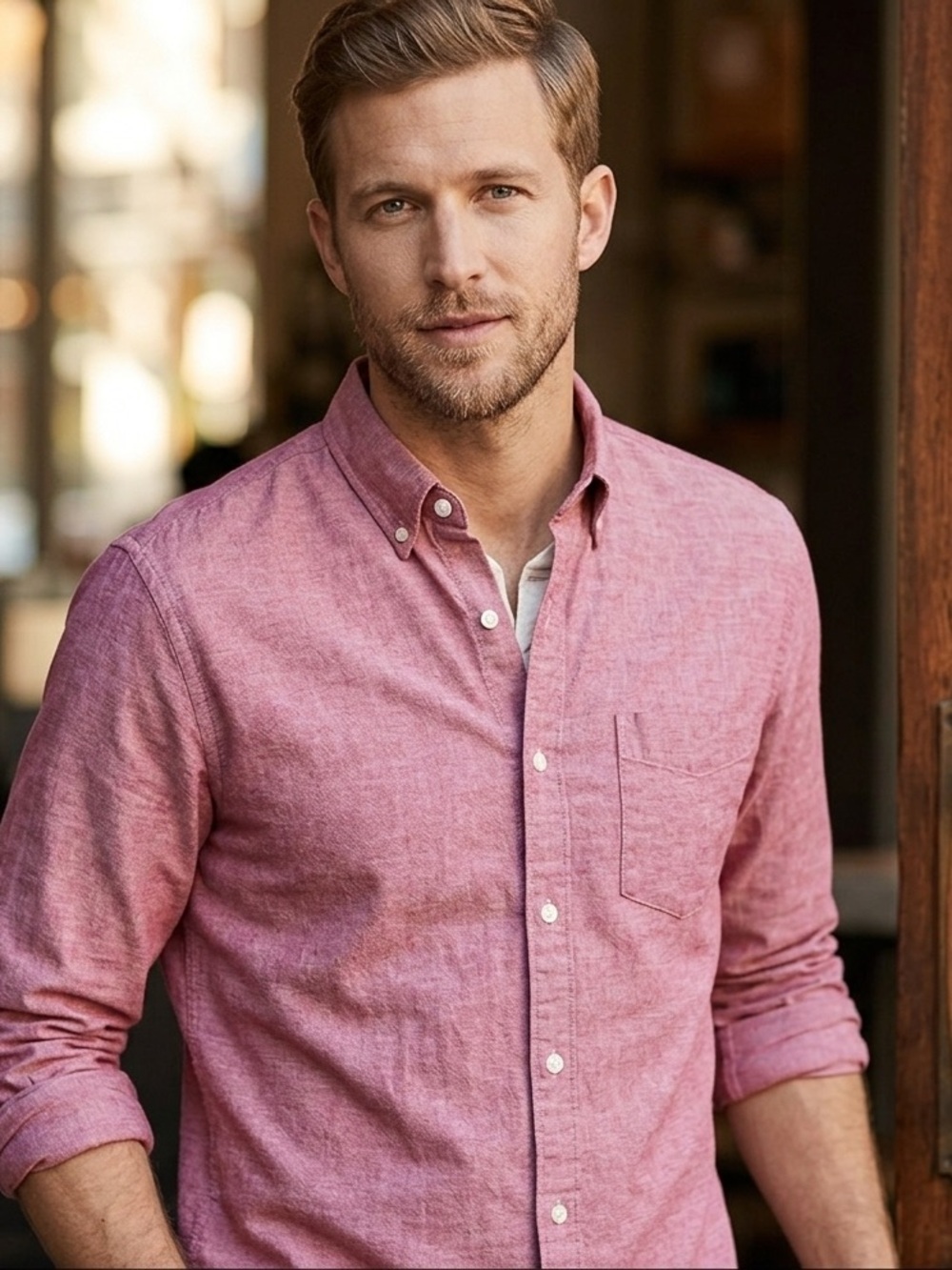 J. Crew Men's Red Plaid Dress Shirt